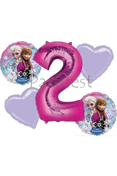 Frozen Balon Set Karlar Ülkesi Folyo Balon Set Konsept Doğum Günü Set 2 Yaş Balon ürün görseli