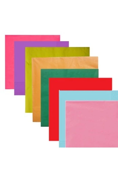 Renkli Kağıt Peçete 20'li Pembe Renk 33x33 - 2
