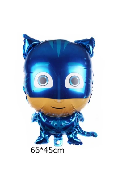 Pijamaskeliler Yaş Balon Seti Pjmasks Konsept Helyum Balon Set Pijamaskeli Doğum Günü Set - 5