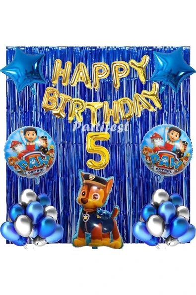 Paw Patrol Balon Seti Paw Petrol 5 Yaş Balon Seti Paw Patrol Doğum Günü Set Paw Patrol Chase