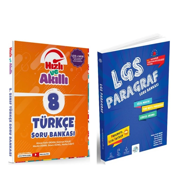 Tammat 8.Sınıf Hızlı ve Akıllı Türkçe ve Paragraf Soru Bankası Seti 2 Kitap