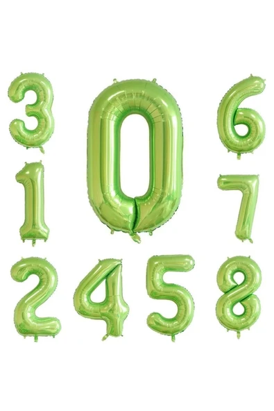 Futbol Maç Konsept Yeşil Rakam 9 Yaş Balon Futbol Konsept Yeşil Parti Doğum Günü Balon Seti - 3