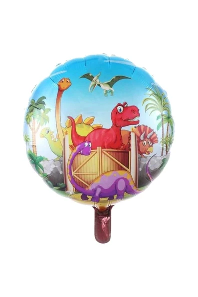 Orman Tema Jurassic Park Dinozor Konsept Yeşil Rakam Balon 9 Yaş Dev Balonlu Doğum Günü Balon Set - 3