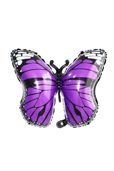 Mor Kelebek Konsept 9 Yaş Balon Set Butterfly Kelebek Mor Rakam Balon Parti Doğum Günü Balon Set - 3