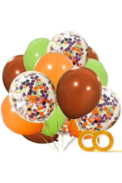 Orman Hayvanları Konsept Parti Woodland 7 Yaş Doğum Günü Balon Set Sincap Rakun Kirpi Tilki Balon - 4