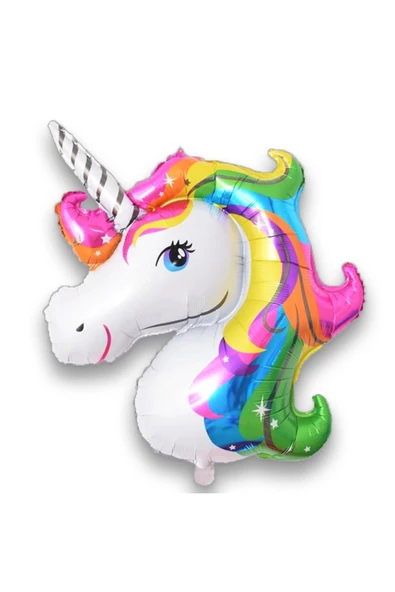 Unicorn Konsept 1 Yaş Balon Set Unicorn Renkli Tek Boynuzlu At Doğum Günü Balon Set - 2