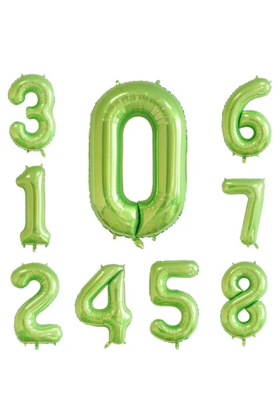 Orman Tema Jurassic Park Dinozor Konsept Yeşil Rakam Balon 9 Yaş Dev Balonlu Doğum Günü Balon Set - 4