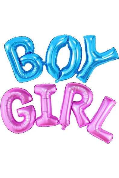 Cinsiyet Belirleme Partisi Kız mı Erkek mi Konsept Balon Süsleme Set Gender Party Girl Or Boy - 2