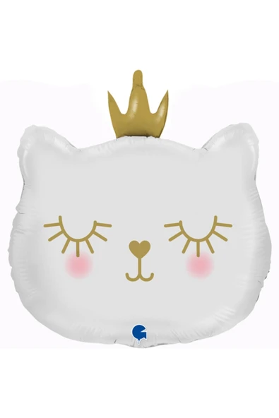 Beyaz Kedi 7 Yaş Doğum Günü Balon Set White Cat White Kitty Konsept Parti Balon Set Beyaz Kedi Tema - Resim 3