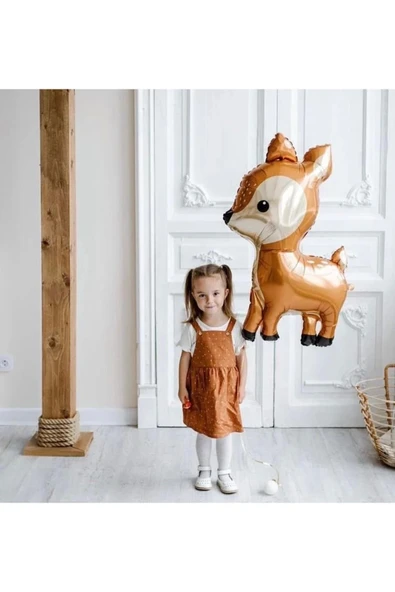 Woodland Geyik 2 Yaş Folyo Rosegold Balon Set Geyik Ceylan Doğum Günü Parti Balon Set Geyik Konsept - Resim 2