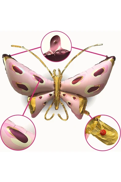 Kelebek Konsept Kelebek Balon Set Kelebek Balon Buketi Butterfly Balloon Doğum Günü Balon Set - Resim 7