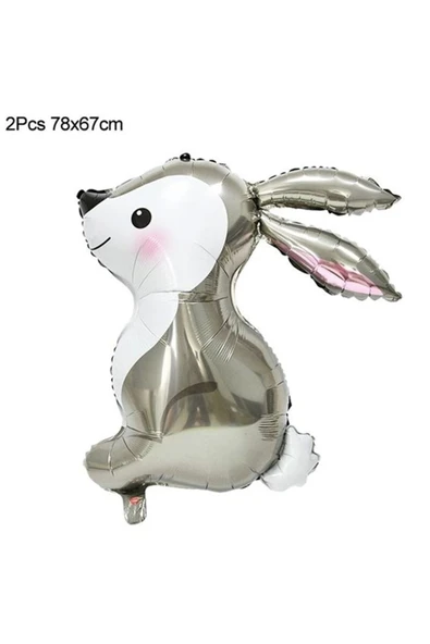 Woodland Tavşan Balon Set Tavşan Konsept Balon Buketi Doğum Günü Balon Set - Resim 2
