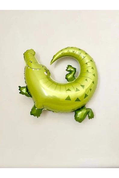 Safari Konsept Timsah Folyo Balon Sevimli Timsah Konsept Doğum Günü Folyo Balon 1 Adet 85x40 cm ürün görseli