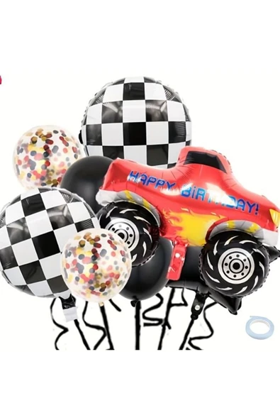 Araçlar Kamyon Konsept Pick-Up Kamyon Balon Set Kamyon Balon Buketi Truck Balloon Doğum Günü Set ürün görseli