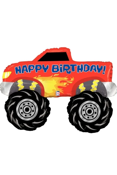 Araçlar Kamyon Konsept Pick-Up Kamyon Balon Set Kamyon Balon Buketi Truck Balloon Doğum Günü Set - Resim 2