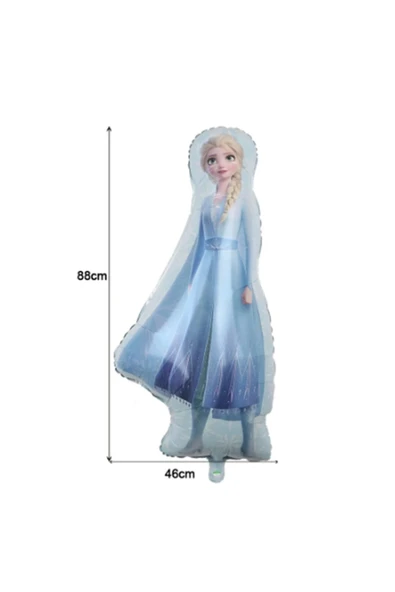 Frozen Elsa Büyük Boy Folyo Balon Frozen Karlar Ülkesi Konsept Folyo Balon 88x45 cm 1 Adet - Resim 3