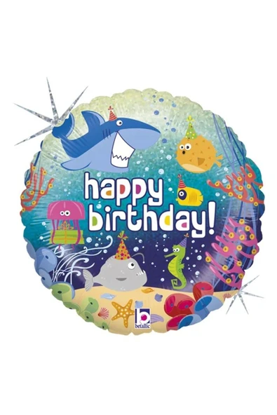 Deniz Okyanus Canlıları Konsept Köpek Balığı Balon Set Shark Balloon Doğum Günü Set - Resim 4