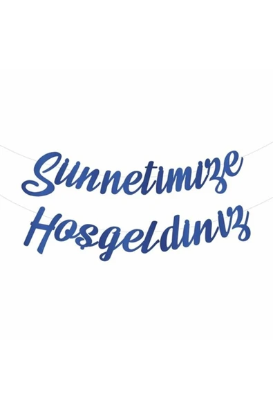 Sünnet Kutlama Seti Sünnetimize Hoş Geldiniz Yazısı Flama Sünnet Parti Banner Set Yıldız Balon Seti - 2