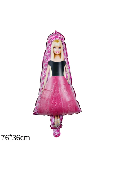 Barbie Folyo Balon 1 Adet 76 cm Barbie Konsept Folyo Balon - Resim 3