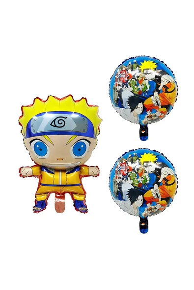 Anime Naruto 9 Yaş Doğum Günü Balon Set Naruto Tema Doğum Günü Parti Balon Set - Resim 4