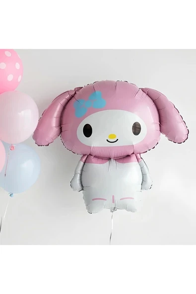 Sanrio Kuromi Melody Cinnamon 8 Yaş Pembe Balon Set Anime Kuromi Melody Konsept Doğum Günü Balon Set - Resim 2