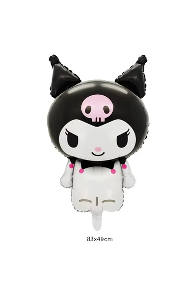 Kuromi 8 Yaş Mini Mor Balon Set Kuromi MyMelody Cinnamonroll Konsept Doğum Günü Balon Set - 4