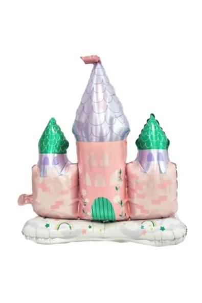 Prenses Konsept 4 Yaş Pembe Renk Rakam Balon Set Prenses Evi Şato Balon Konsept Doğum Günü Balon Set - Resim 6