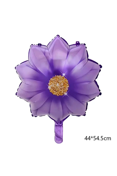 Mor Papatya 2 Yaş Balon Set Mor Papatya Konsept Doğum Günü Balon Set - Resim 2