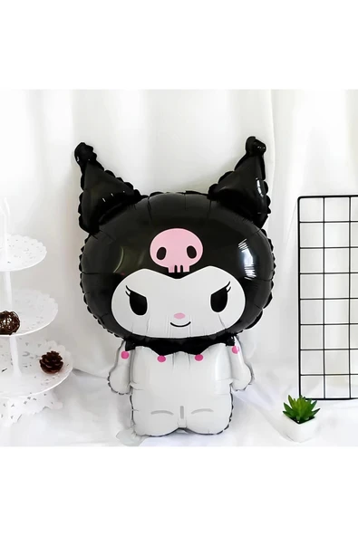 Sanrio Kuromi 7 Yaş Mor Renk Balon Set Anime Hello Kitty Kuromi Konsept Doğum Günü Balon Set - Resim 2