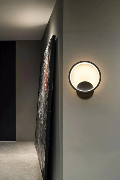 LEGACY Aura Modern Tasarım Siyah Renk Gün Işığı Ledli Hol - Banyo - Mutfak - Salon Led Duvar Aplik