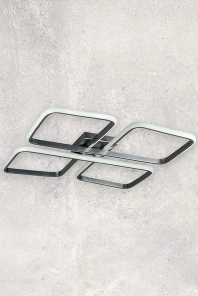 LEGACY Specula Gri Renk Beyaz Ledli Modern Tasarım Yemek Masası Üstü - Mutfak - Salon Led Avize - Resim 4