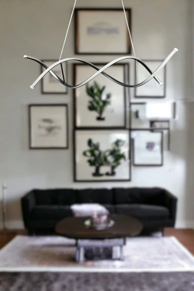 LEGACY Lumora Modern Tasarım Gri Renk Beyaz Ledli Cafe - Mutfak - Salon 2 Li Led Avize