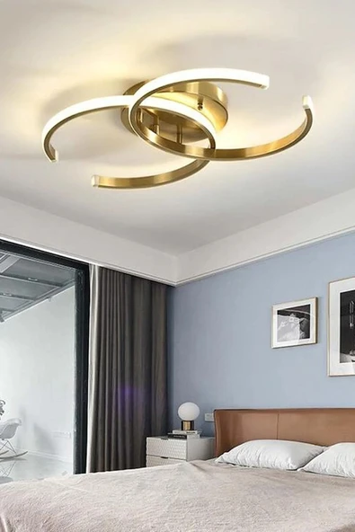 LEGACY Duru Modern Tasarım Eskitme Renk Salon Mutfak Hol Beyaz Led 2 Li Avize