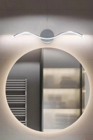 LEGACY Wave Modern Tasarım Gri Renk Gün Işığı Ledli Banyo - Mutfak - Salon Led Duvar Aplik