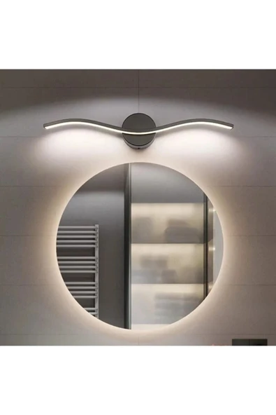 LEGACY Wave Modern Tasarım Siyah Renk Gün Işığı Ledli Banyo - Mutfak - Salon Led Duvar Aplik