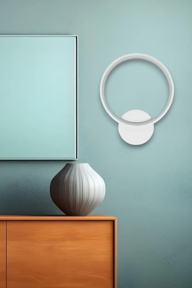 LEGACY Aura Modern Tasarım Beyaz Renk Gün Işığı Ledli Hol - Banyo - Mutfak - Salon Led Duvar Aplik - 3