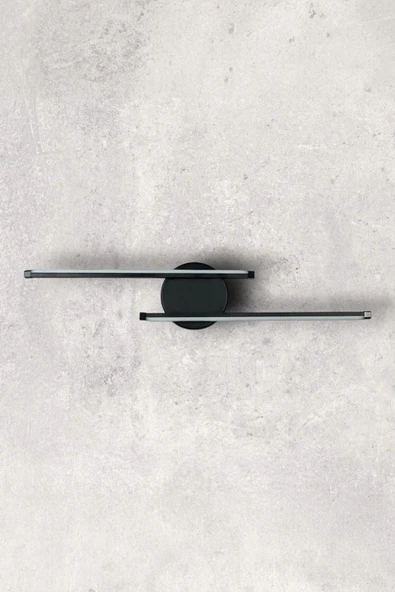 LEGACY Sare Aplik Modern Tasarım Siyah Renk Gün Işığı Ledli Banyo - Mutfak - Salon Led Duvar Aplik - 4