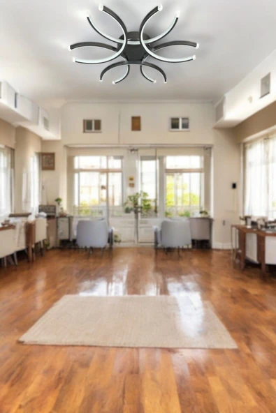 LEGACY Levora Modern Tasarım - Salon - Mutfak - Yatak Odası Gri Renk Beyaz Işıklı Led Avize