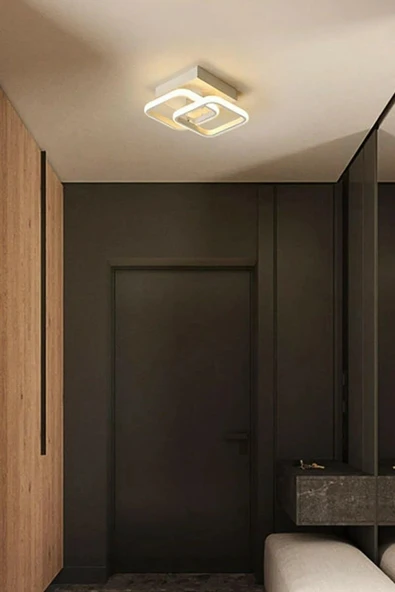 LEGACY Kira Modern Tasarım Beyaz Renk Salon - Mutfak - Hol Beyaz Led 2 Li Avize
