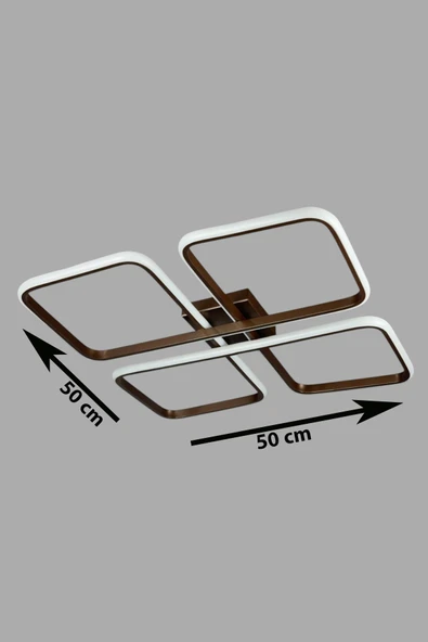 LEGACY Specula Kahverengi Beyaz Ledli Modern Tasarım Yemek Masası Üstü - Mutfak - Salon Led Avize - Resim 3