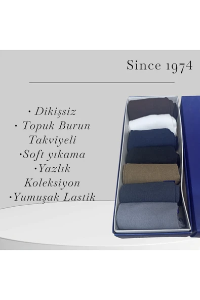 Asçelik  3 lü Dikişsiz Yazlık Erkek Çorap Gri - Resim 6