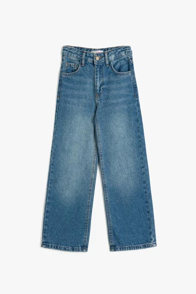 Koton Kız Çocuk Bol Paça Kot Pantolon - Wide Leg Jean