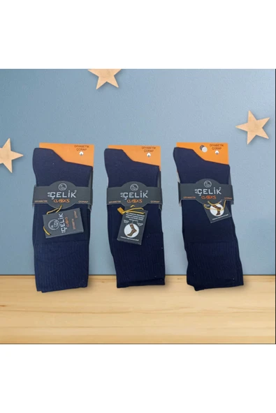 Asçelik  3 lü Diyabetik Erkek Çorabı Lacivert ürün görseli