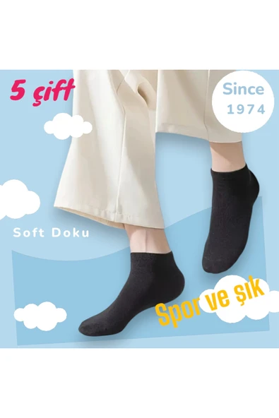 Garanti Çorap  5 li Düz Erkek Patik Çorap - Resim 2