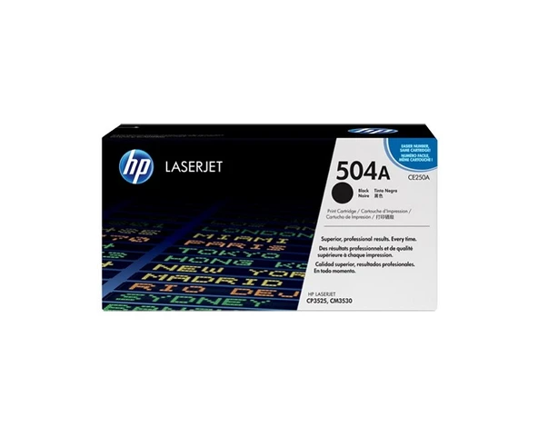 HP CE250A Black Toner Kartus 504A CE250A - Resim 2