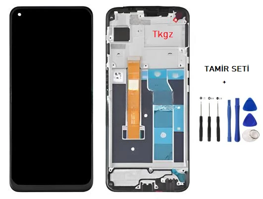 Oppo Realme 6 Uyumlu Lcd Ekran Dokunmatik SERVİS Orijinali ÇITALI + TAMİR SETİ ürün görseli