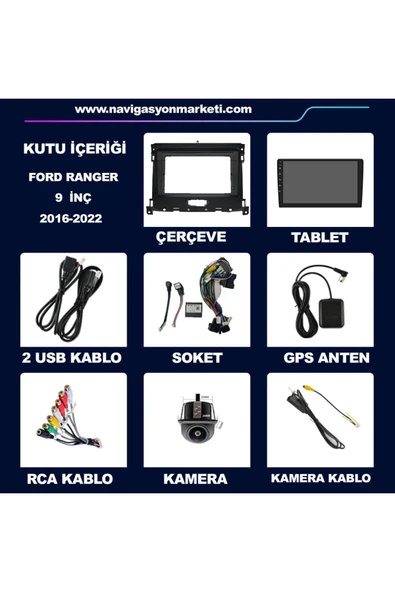 NAVMİNA Ford Ranger 2016-2022 Uyumlu 9 inç 6-128 Gb Multimedya - Resim 7
