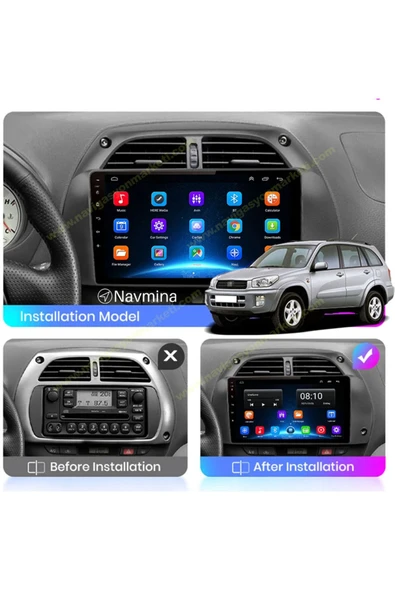 NAVMİNA TOYOTA RAV4 2001-2003 UYUMLU 9 İNÇ 6-128 GB MULTİMEDYA - Resim 2