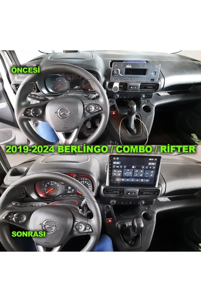 NAVMİNA Citroen Berlingo Peugeot Rifter Opel Combo 2019-2024 Uyumlu 4-64 gb 10 inç Multimedya - Resim 3