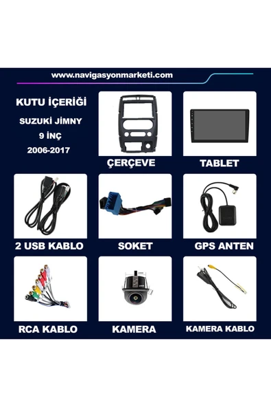 NAVMİNA SUZUKİ JİMNY 2006-2017 UYUMLU 9 İNÇ 4-64 GB MULTİMEDYA - 5